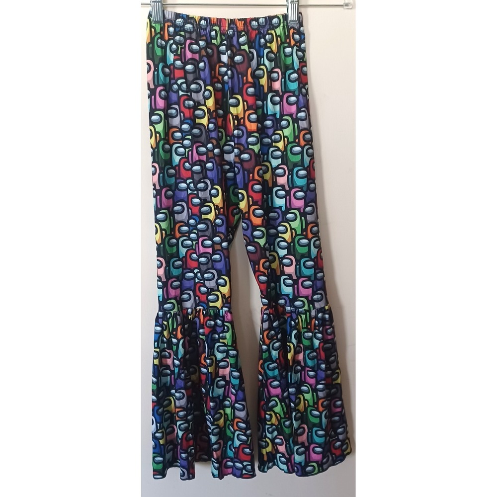 Girls 14/16 Video Game Character Lounge Pants Inspired Print Bell Bottom Playful
